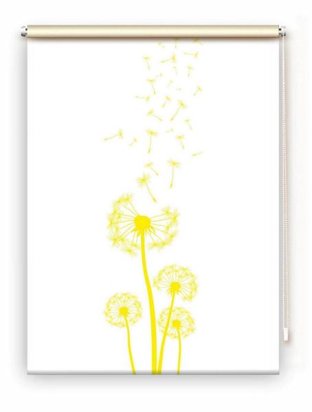 Rollo Dandelions yellow , Rollo, Motivrollo, Rollo mit Druck, Fotorollo, bedrucktes Rollo, Fensterrollo,verdunkelndes Rollo, Sonnenschutz Rollo